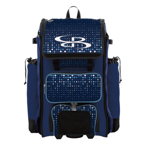 Catcher's Superpack Hybrid Spotlight Bat Bag Navy/Cyan/Columbia Blue