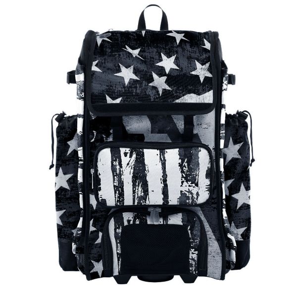 Catcher's Superpack Hybrid USA Stars & Stripes Black Ops Rolling Bat Bag