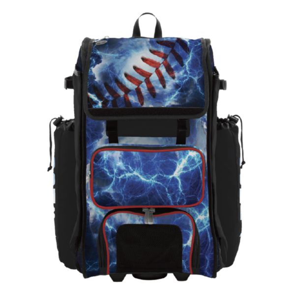 Rolling Catcher's Superpack Bat Bag The Natural Black/Red/White