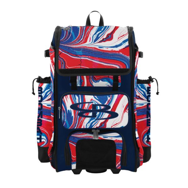 Rolling Catcher's Superpack Bat Bag Flow 2.0 Navy/Red/White