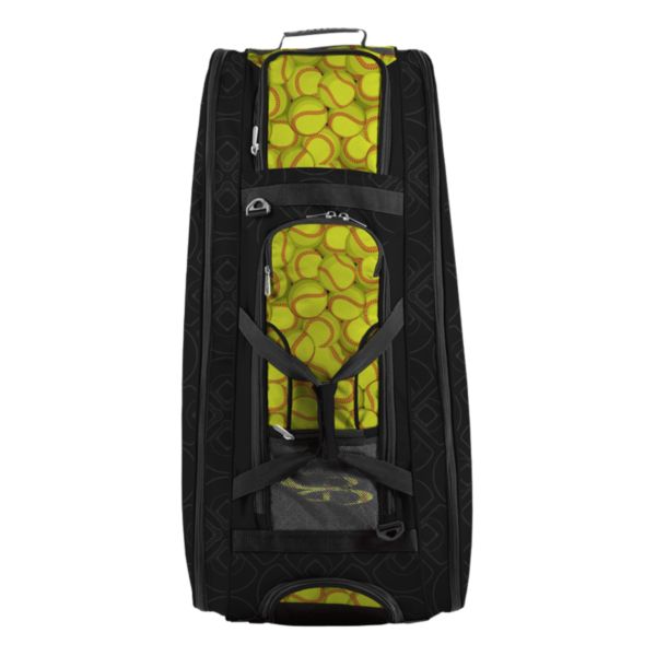 Rolling Beast Bat Bag 2.0 Softball Black/Optic Yellow/Red