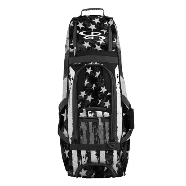 Spartan Rolling Bat Bag 2.0 USA Stars & Stripes Black Ops Black/White