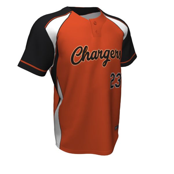 Custom Men's 2 Button Short Sleeve Baseball Jerseys