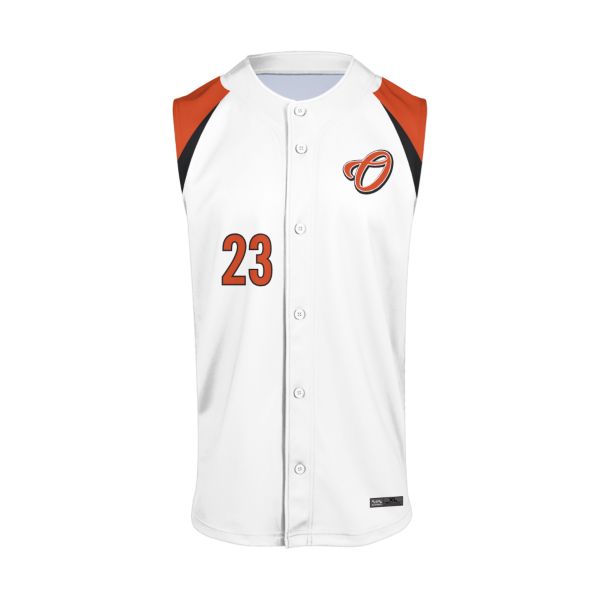 Custom Sleeveless Baseball Jersey  Full Button Sleeveless Jerseys