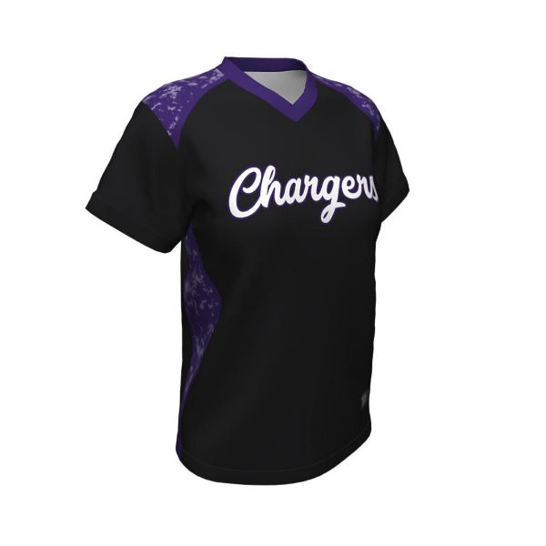 Custom Women's Loose Fit V-Neck Softball Jersey