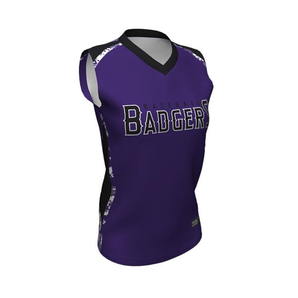 Custom Girl's Semi-Fitted V-Neck SL Softball Jersey