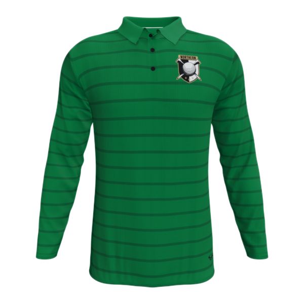 Men's Custom Full Dye Refract Semi-Fitted Long Sleeve Polo Shirt (FD-3132)