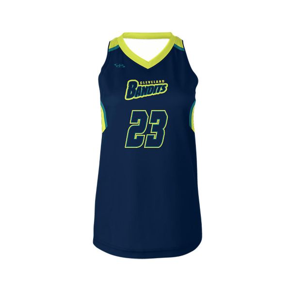 Full Dye, Womens Lacrosse Sleeveless  V-Neck Top  (FD-3045W)