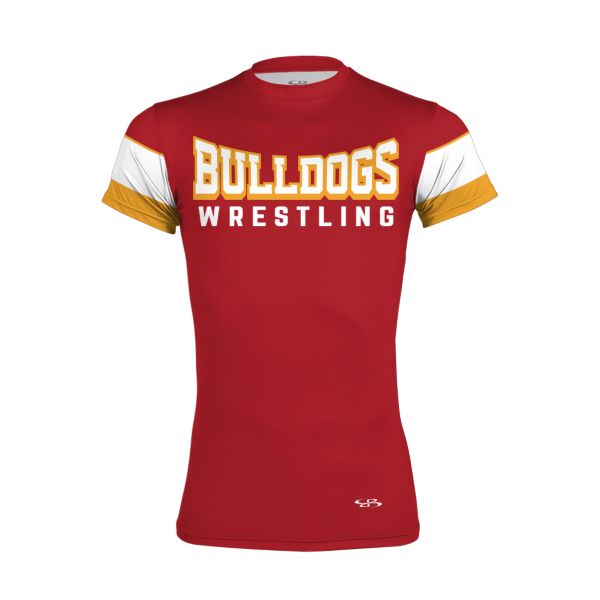 Custom Men's Wrestling Short Sleeve Compression Tee