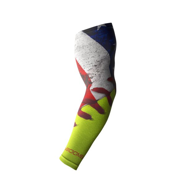 Full Dye Compression Sleeve 1020 Black/Optic Yellow/Red/Royal Blue/White
