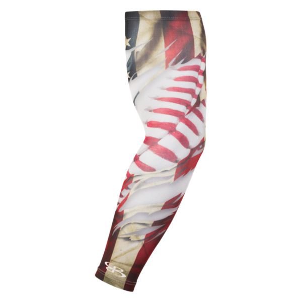 Boombah INK USA Compression Sleeve 8005 Navy/Red/White