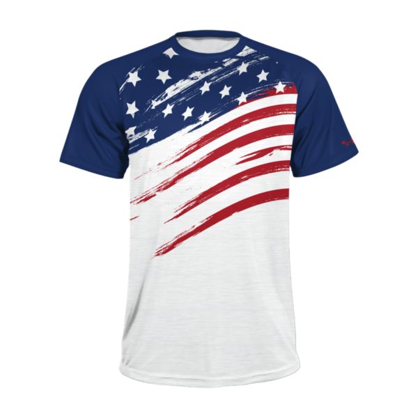 Men's USA Fade Raglan Short Sleeve Shirt