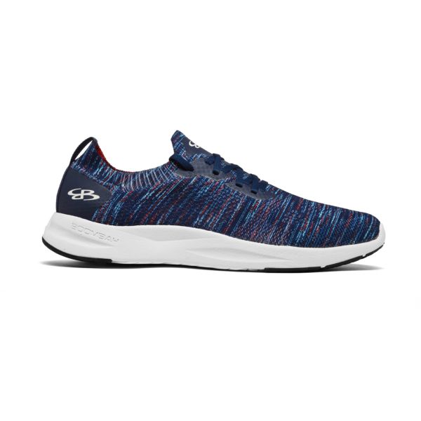 Men's Stratos PureKnit Zip Training Shoes Navy/Red/Aqua