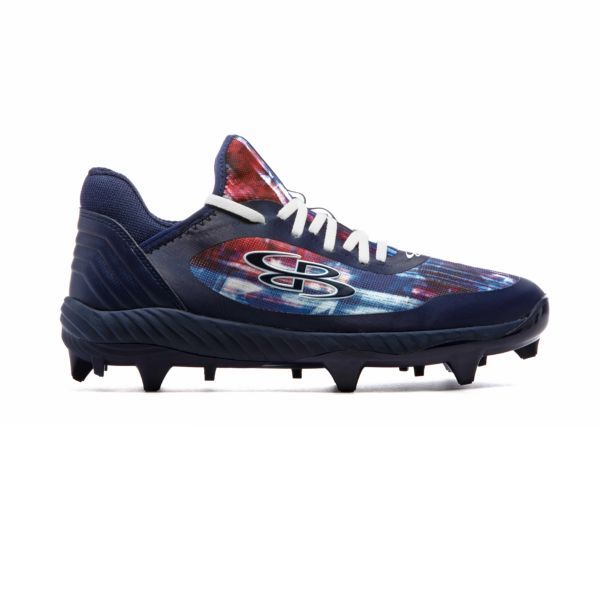 Men's Raptor AWR USA Galactic Molded Cleat Navy/Red/White