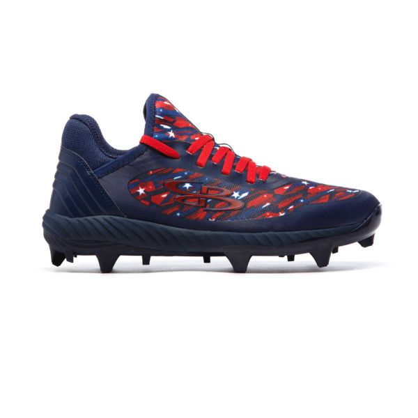 Men's Raptor AWR USA Star Spangled Molded Cleat Navy/Red