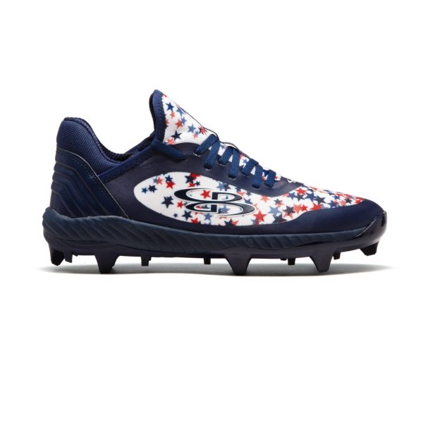Women's Raptor AWR USA Stardust Molded Cleat Navy/Red/White