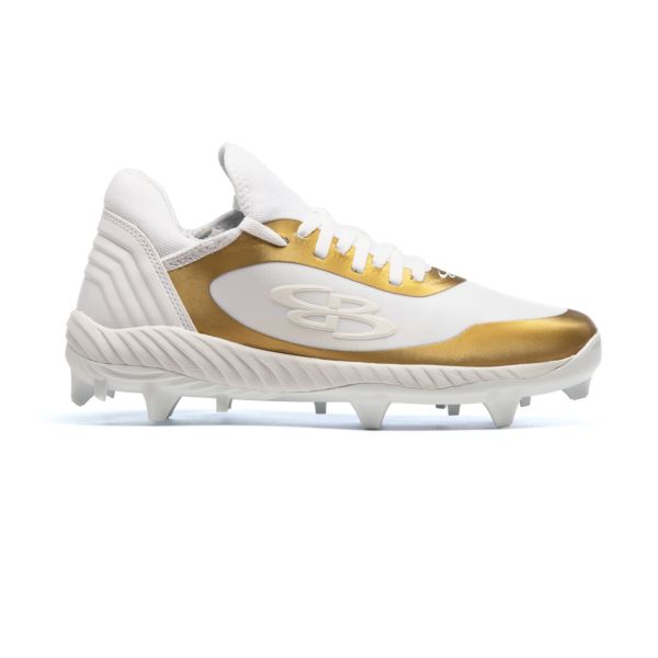 Men's Raptor AWR Lights Out Molded Cleat White/Metallic Gold