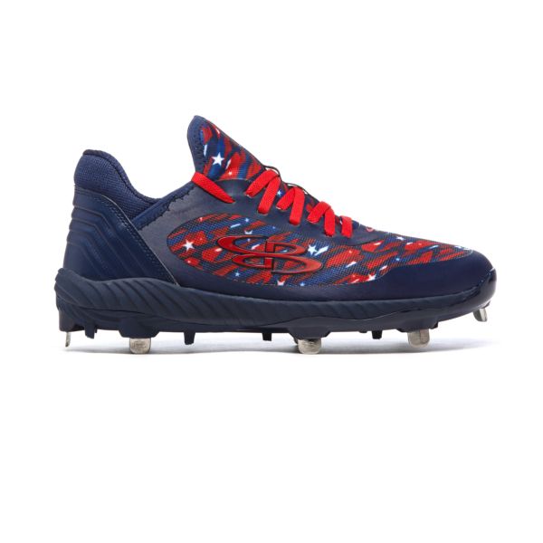 Men's Raptor AWR USA Star Spangled Metal Cleat Navy/Red