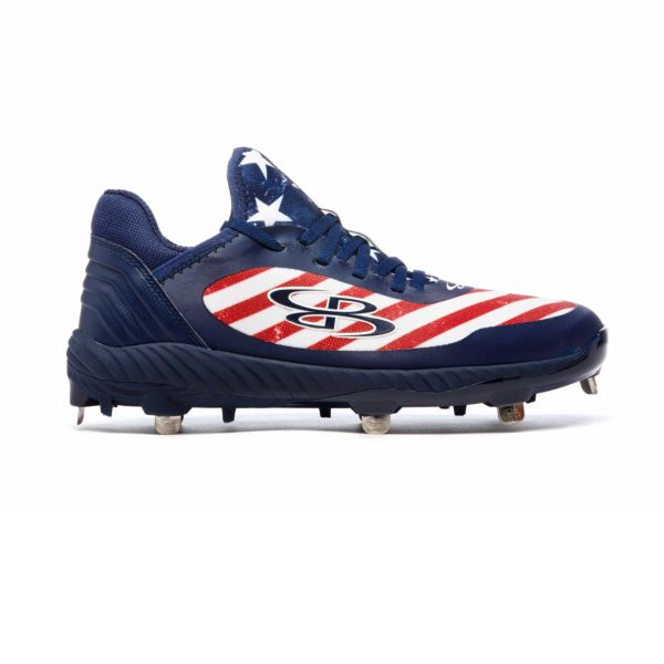 Men's Raptor AWR USA Tradition Metal Cleat Navy/Red/White