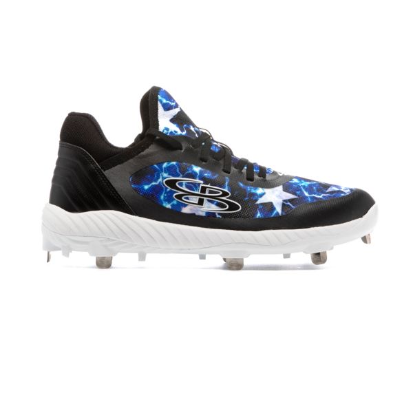 Men's Raptor AWR USA Banner Metal Cleat Black/White/Royal