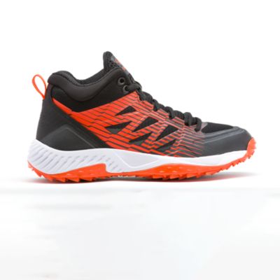 navy and orange turf shoes