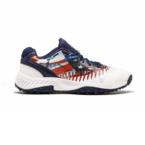 Women's Dart Low Flag 1 Turf Shoes Navy/White/Red