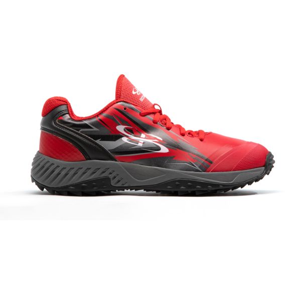 Men's Dart Voltage Low Turf Shoe Red/Black/Charcoal