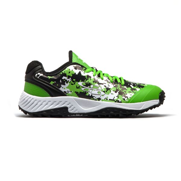 Men's Dart Digi Camo Turf Shoes Black/Lime Green/White