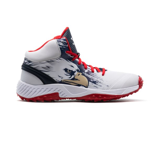 Men's Dart Flag 4 Mid Turf Shoes Navy/White/Red