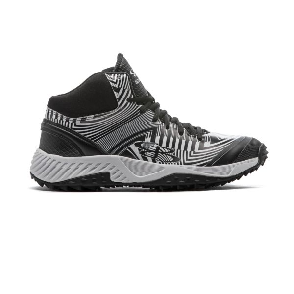 Men's Dart Distortion Mid Turf Shoes Black/White Black/White