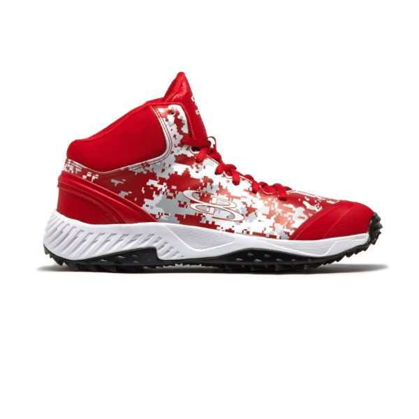 Women's Dart Digi Camo Mid Turf Shoes Red/White/Black