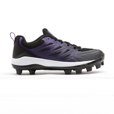 purple and black football cleats