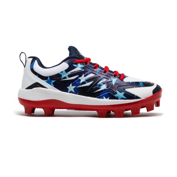 Men's Challenger Flag 3 Low Molded Cleats Navy/White/Red