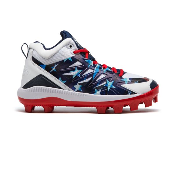 Men's Challenger Flag 3 Mid Molded Cleat Navy/White/Red