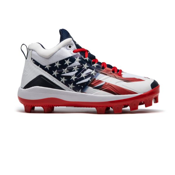 Men's Challenger Flag 4 Mid Molded Cleat Navy/White/Red