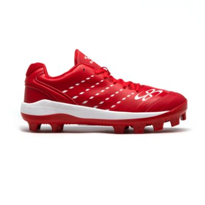 boombah red white and blue cleats