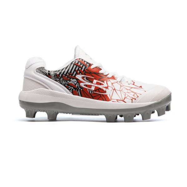 Men's Dart Fracture Molded Cleat Gray/White/Red