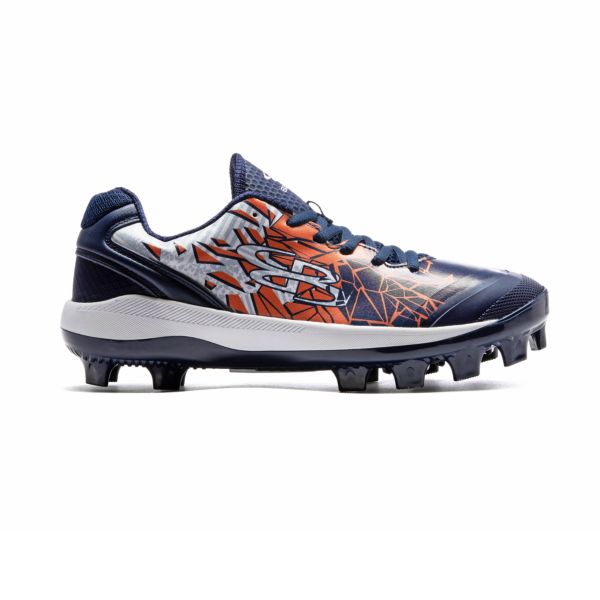 Men's Dart Fracture Molded Cleat Navy/Orange