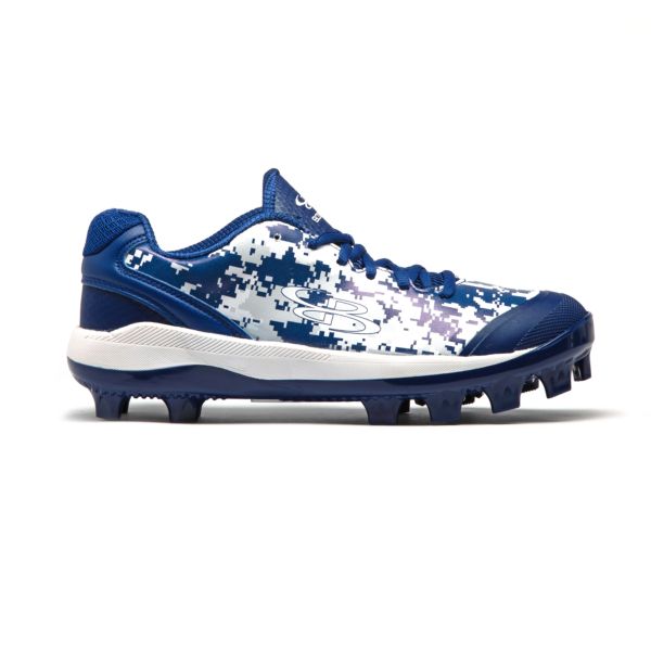 Women's Dart Digi Camo Molded Cleats Royal/White