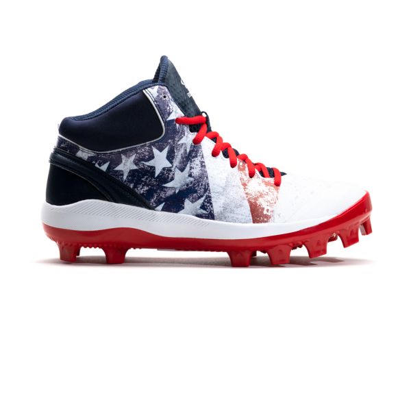Women's Dart Flag 2 Mid Molded Cleats Navy/White/Red