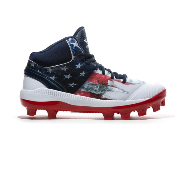 Women's Dart Flag 3 Mid Molded Cleats Navy/White/Red