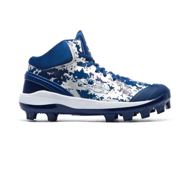 Women's Dart Digi Camo Mid Molded Cleats Royal/White