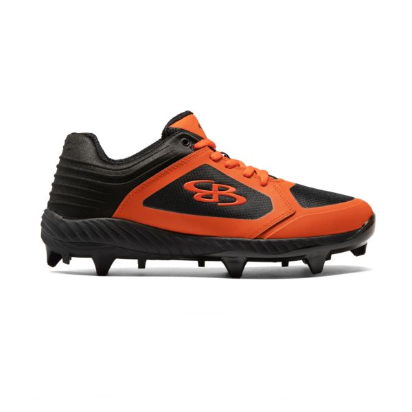 Men's Ballistic Shadow Molded Cleat Black/Black/Orange