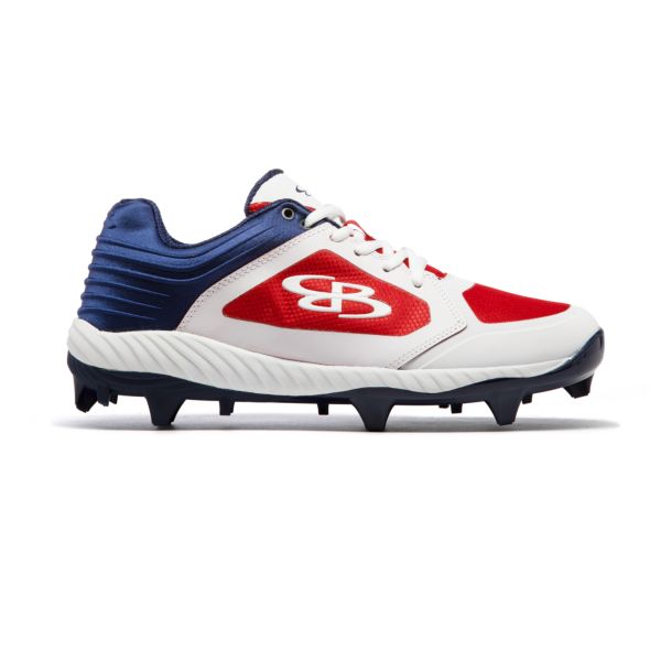 Men's Ballistic Prime Molded Cleat Red/Navy/White