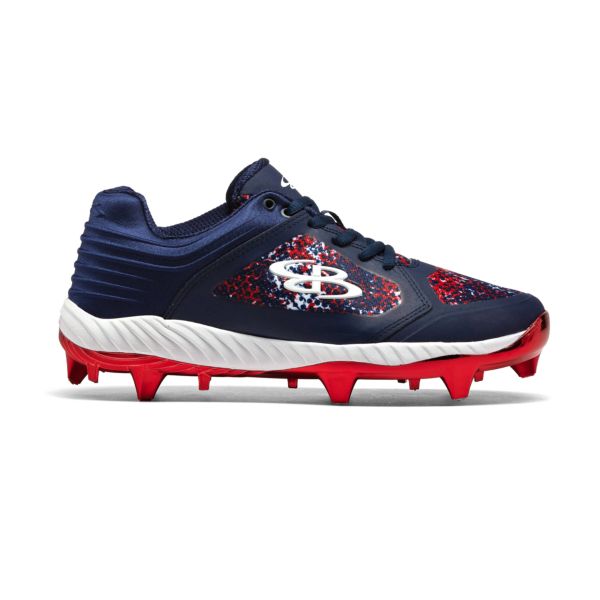 Men's Ballistic Chroma USA Bravery Molded Cleat Chrome Red/Navy