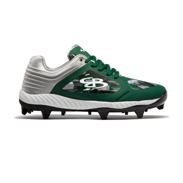 Men's Ballistic Brush Camo Molded Cleats Gray/Dark Green/Black