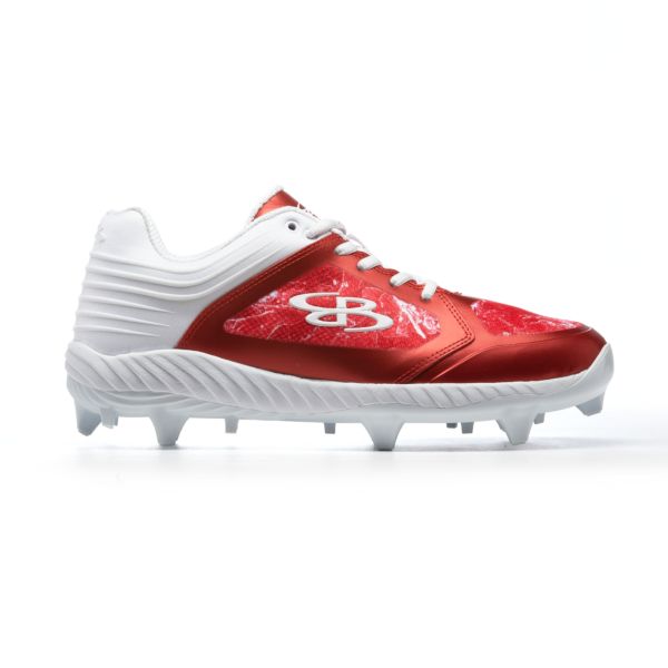 Men's Ballistic Color Shift Ice Molded Cleat Red/White