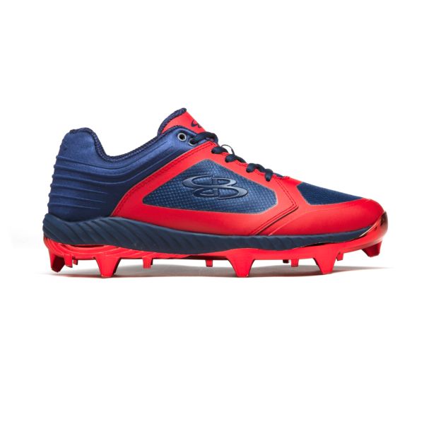 Men's Ballistic Chroma Molded Cleat Chrome Red/Red/Navy
