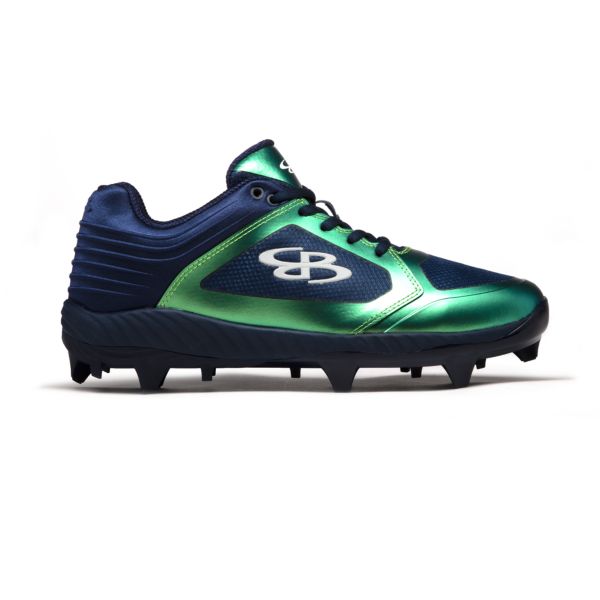 Men's Ballistic Color Shift Molded Cleat Navy/Green