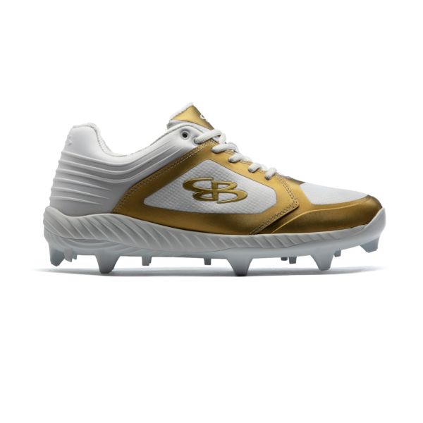 Women's Ballistic Metallic Molded Cleat White/Metallic Gold